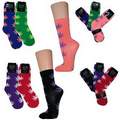 Women's Novelty Crew Socks - Leaf Prints